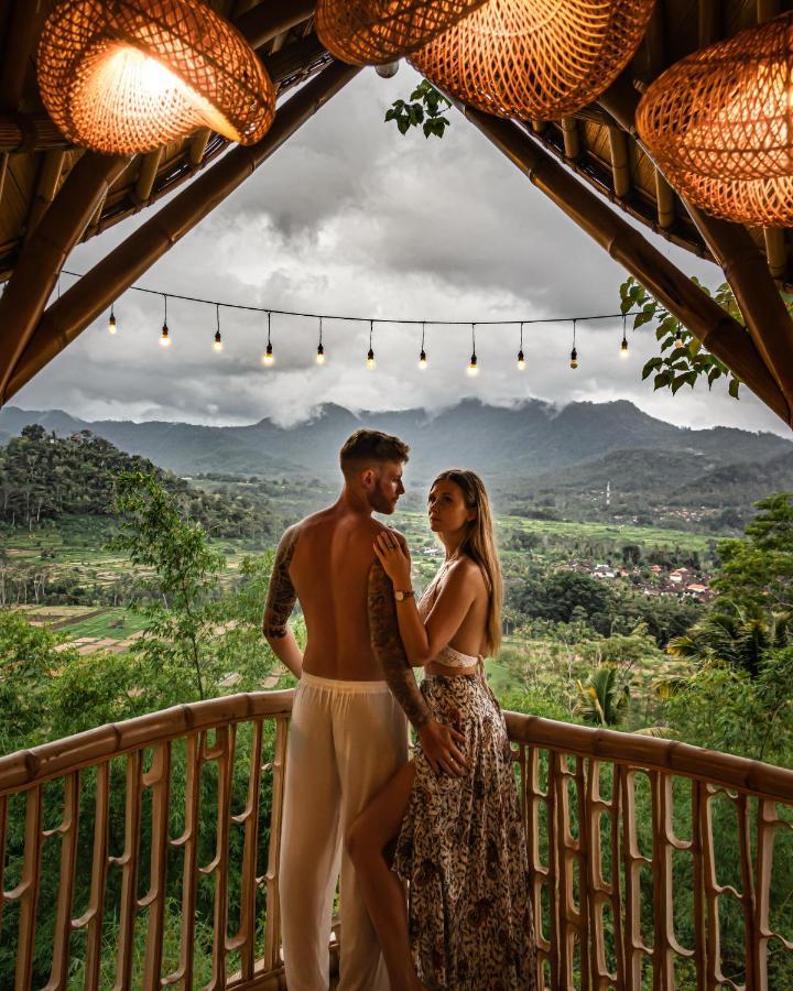 Bird Hills Bamboo House Villa Karangasem Exterior foto